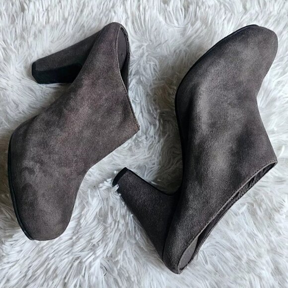 Cordani Calzature Women Mule Shoes Gray Suede Leather Heel Sandal Size 39.5 9US - Picture 10 of 12